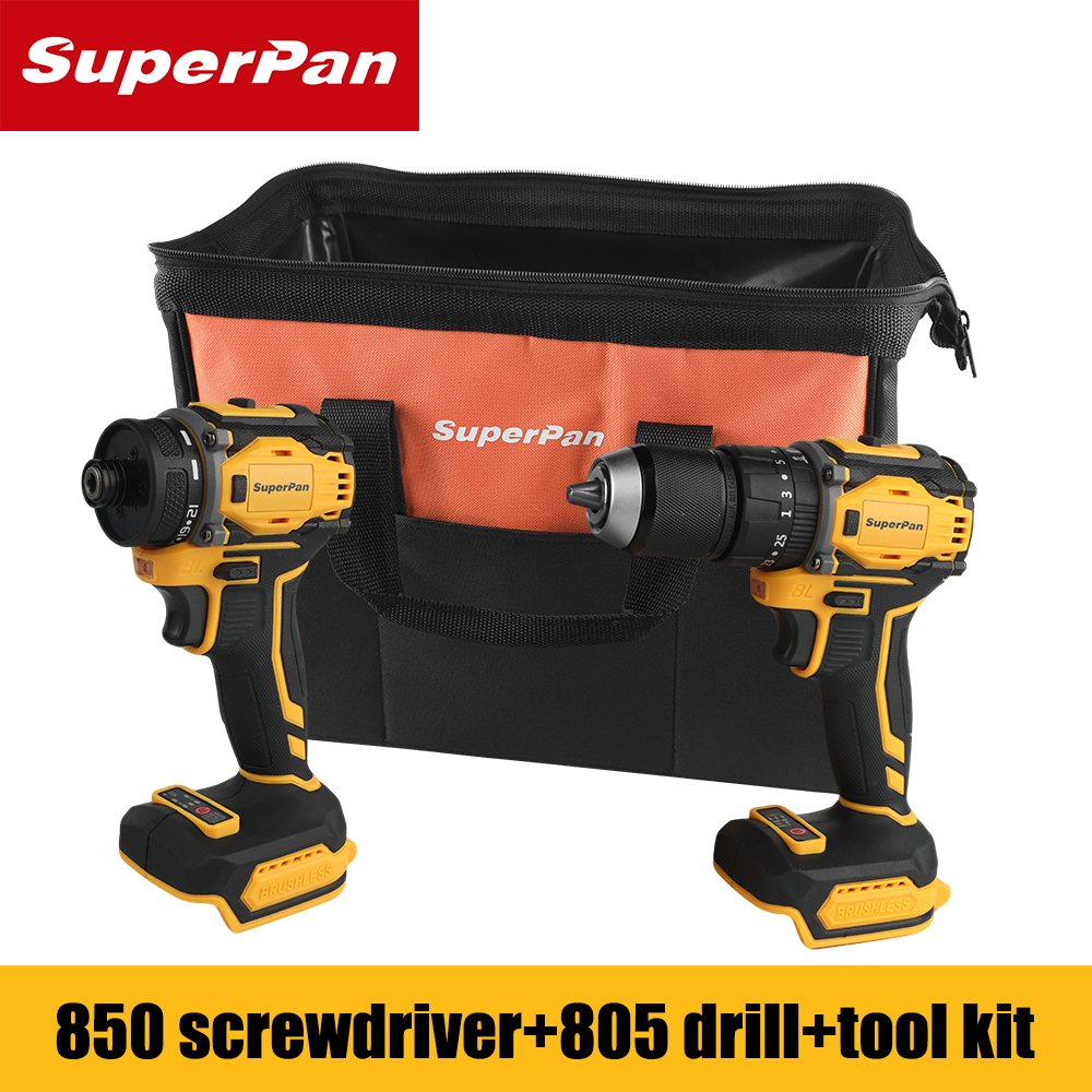Bag Power Tools - Tool set brushless impact screwdriver+flashlight with