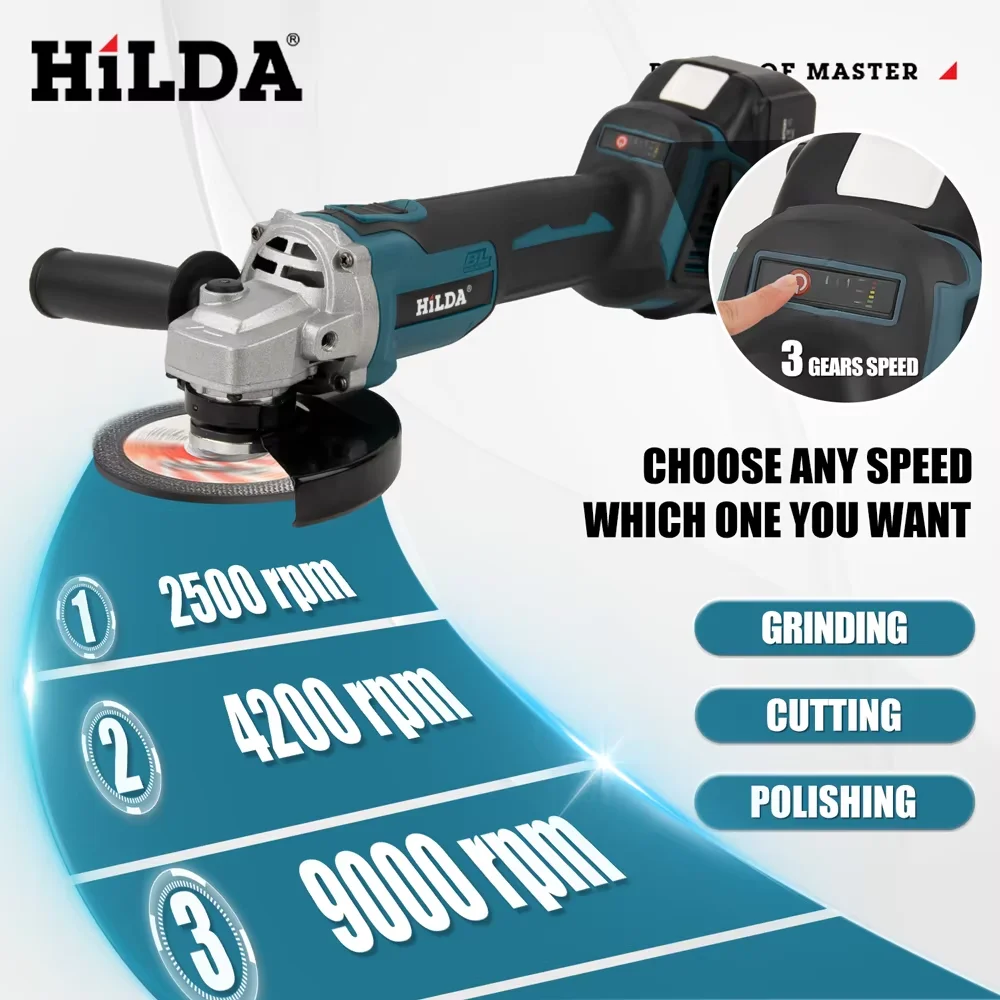 Power Tools Pink - HILDA 21V Brushless Angle Grinder Brushless