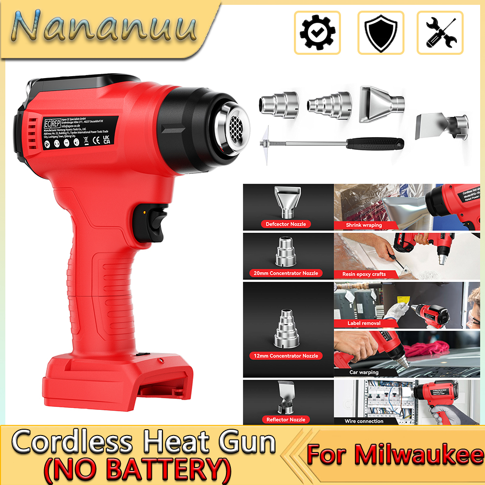 Power Tools Milwaukee - Nananuu Cordless Heat Gun With 4pcs