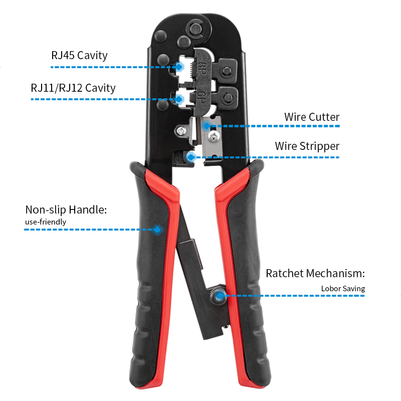 RJ45 Crimper RJ11 RJ45 Crimpin - مراجعة Power Tools America وسعره