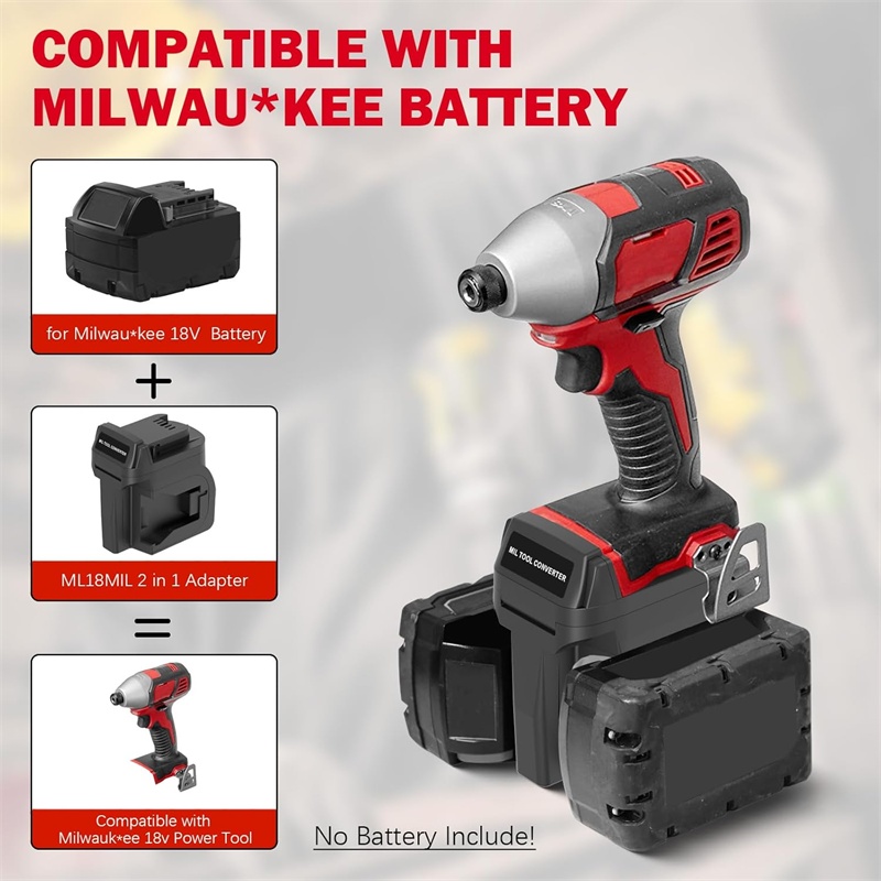 2 in 1 Battery Adapter for Mil - مراجعة Power Tools Milwaukee وسعره