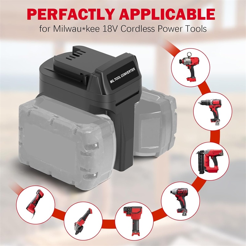 2 in 1 Battery Adapter for Mil - مراجعة Power Tools Milwaukee وسعره