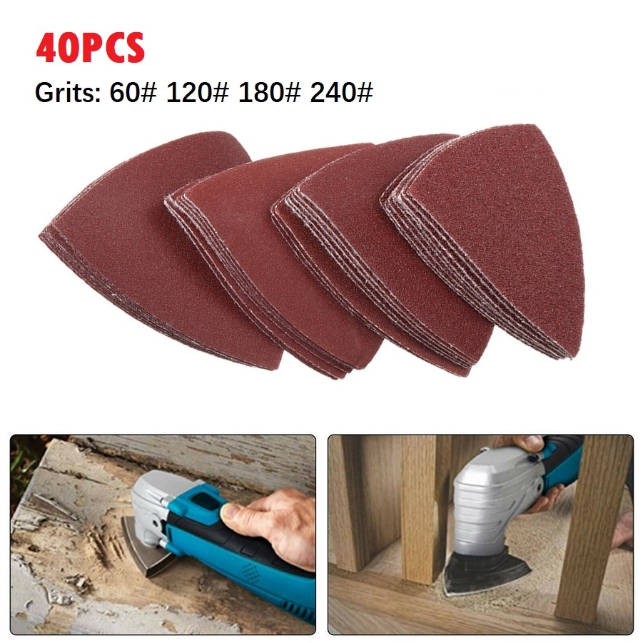 40pc Triangle Sandpaper 60/120 - مراجعة Power Tools Parts وسعره