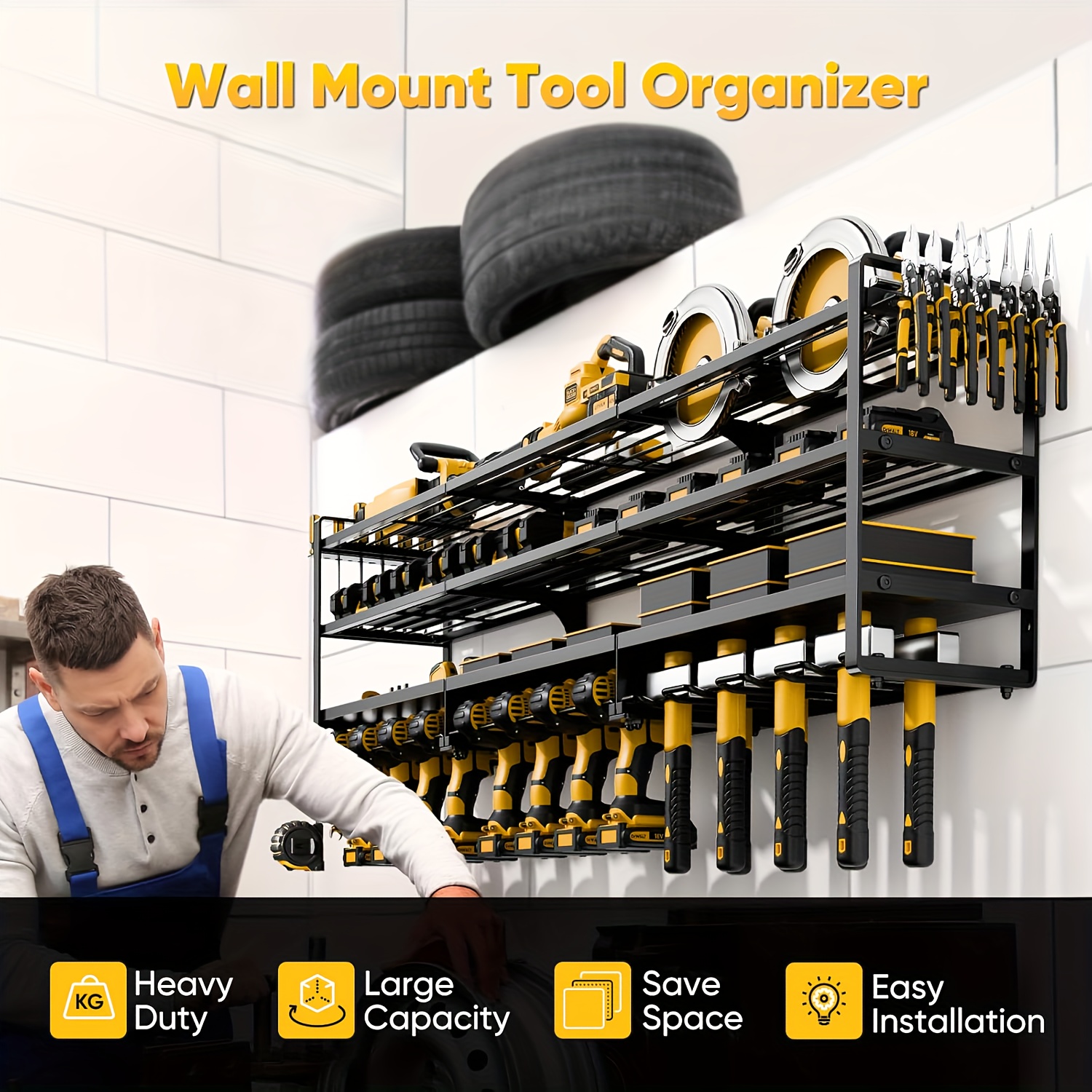 Large Power Tool Organizer Wal - مراجعة Power Tools Pink وسعره