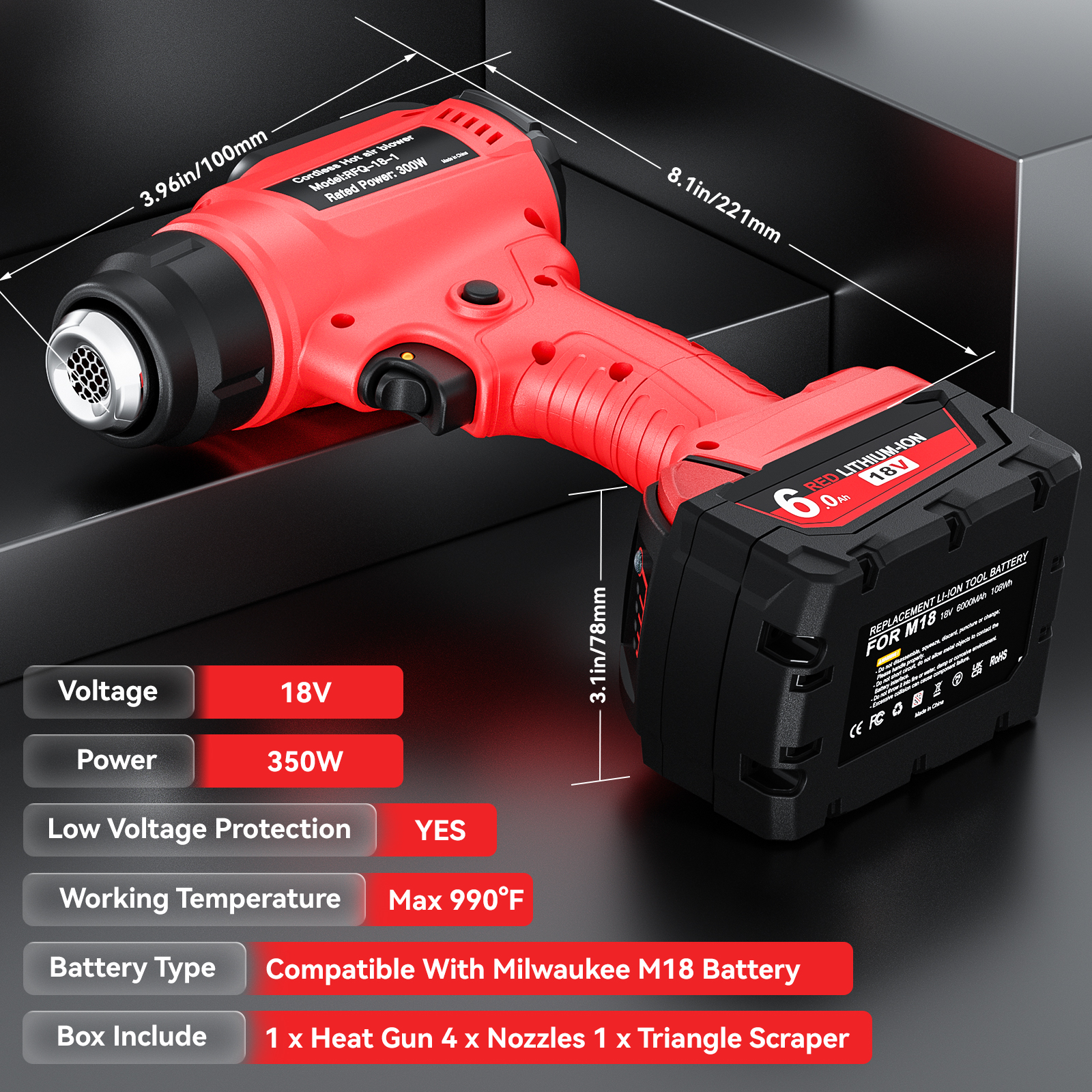 Nananuu Cordless Heat Gun With - مراجعة Power Tools Milwaukee وسعره